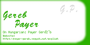 gereb payer business card